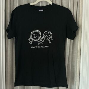 Unisex Lonely Ghost ‘Want To Go For A Walk?’ graphic T